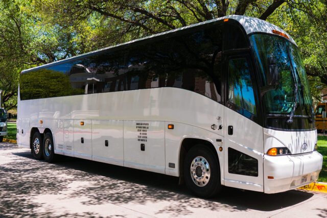exterior of a Chicago charter bus service