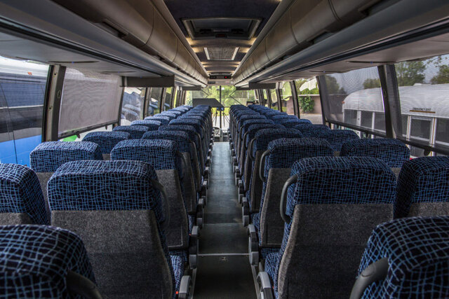coach bus rental with ample storage space