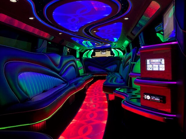 hummer limos with leather seating