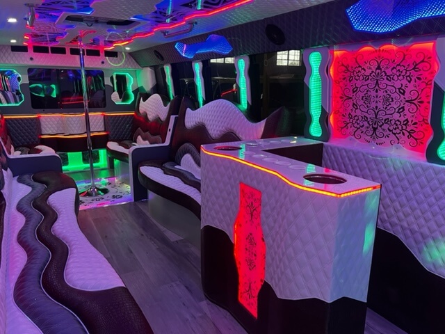 party buses Chicago	with great sound system